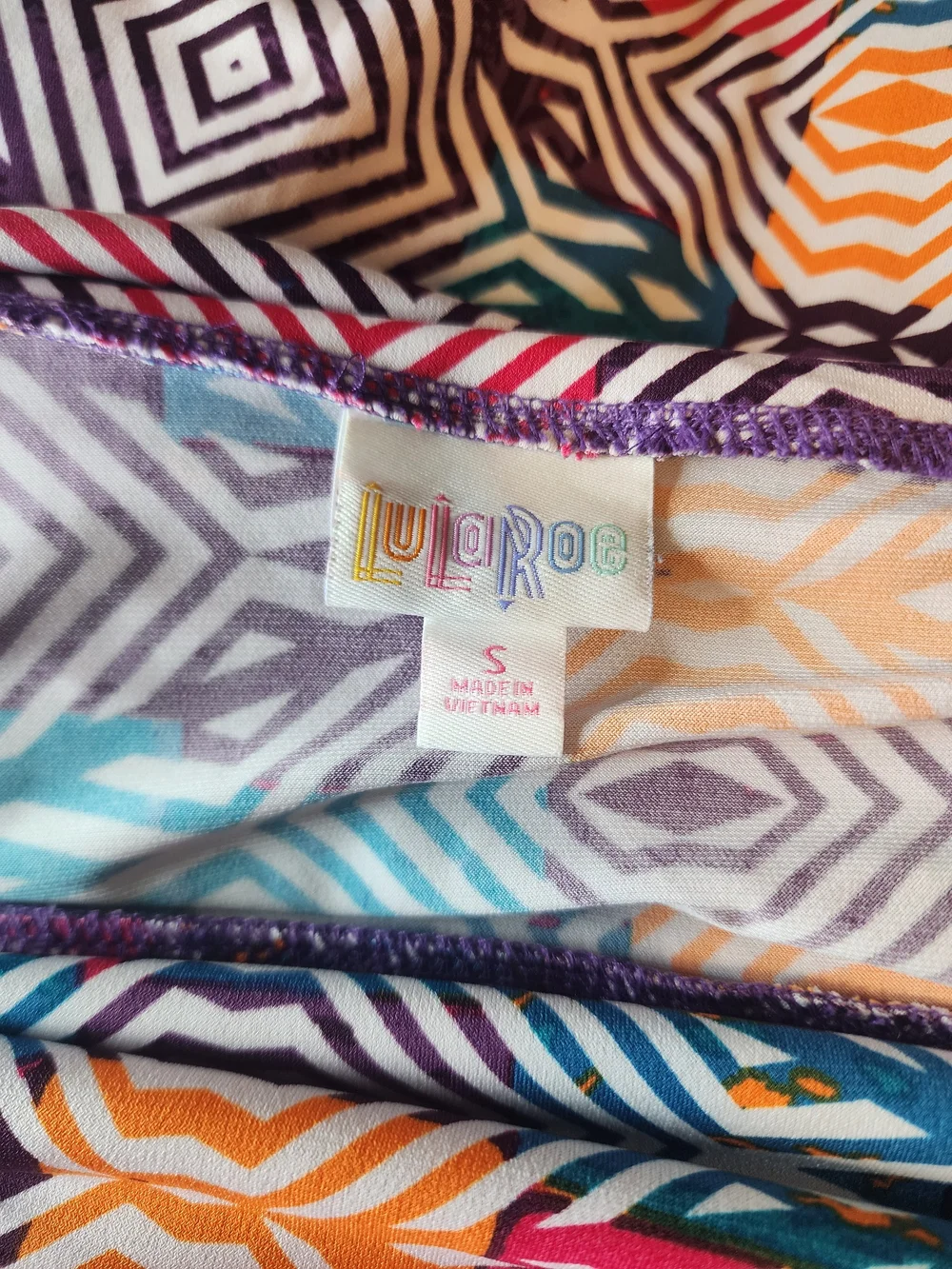 LuLaRoe Geometric Maxi Skirt - Teal, Purple, Orange, Pink